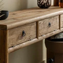 Table Console<Made in Meubles Console en pin recyclé Blaise