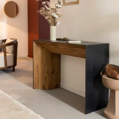 Table Console<Made in Meubles Console en pin recyclé Constance