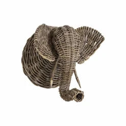 Décoration<Made in Meubles Décoration murale éléphant en rotin Rattan