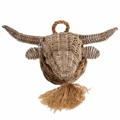 Décoration<Made in Meubles Décoration murale taureau en rotin Rattan