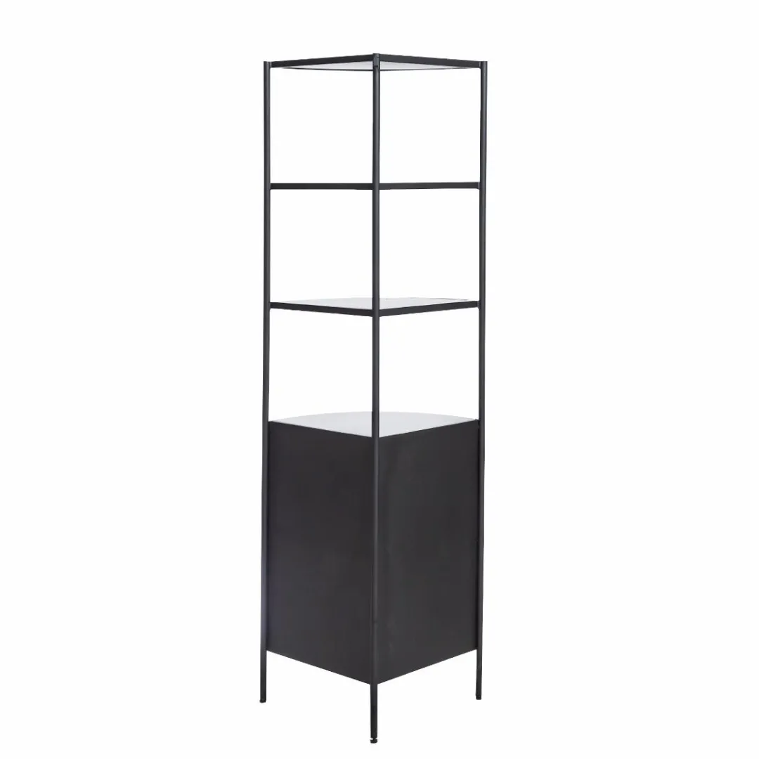 Etagère<Made in Meubles Etagère d'angle en métal et marbre Mona