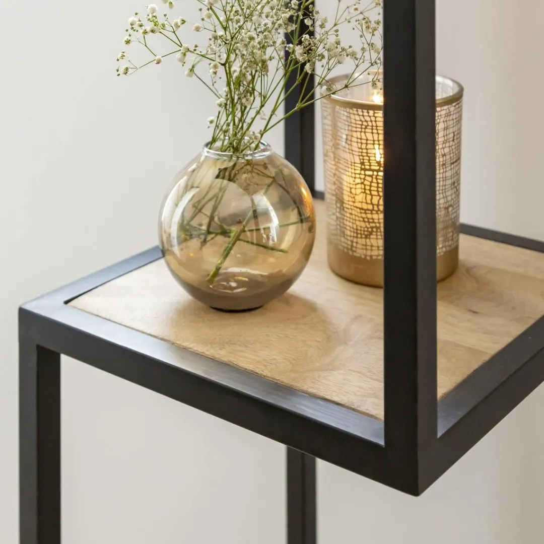 Etagère<Made in Meubles Etagère en bois de manguier et métal Ulysse