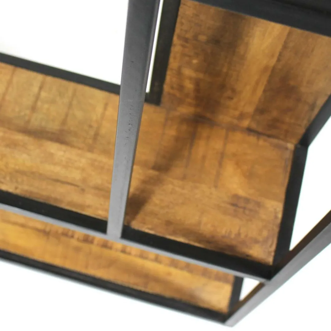 Etagère<Made in Meubles Etagère murale en métal et bois de manguier Marcel