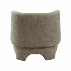 Fauteuil<Made in Meubles Fauteuil arrondi en tissu taupe Norton