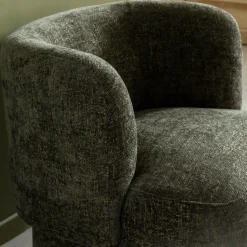 Fauteuil<Made in Meubles Fauteuil arrondi en tissu Norton