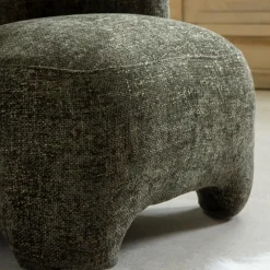 Fauteuil<Made in Meubles Fauteuil arrondi en tissu Norton