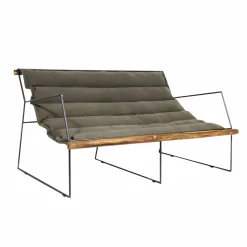 Fauteuil<Made in Meubles Fauteuil assise suspendue kaki 2 places Rosalie