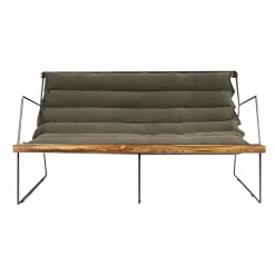 Fauteuil<Made in Meubles Fauteuil assise suspendue kaki 2 places Rosalie