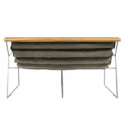 Fauteuil<Made in Meubles Fauteuil assise suspendue kaki 2 places Rosalie