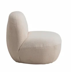 Fauteuil<Made in Meubles Fauteuil confort en tissu bouclette blanc Johanna