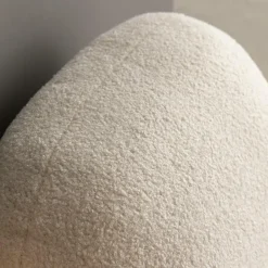 Fauteuil<Made in Meubles Fauteuil confort en tissu bouclette blanc Johanna