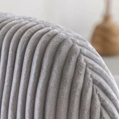 Fauteuil<Made in Meubles Fauteuil confort en velours côtelé gris Johanna