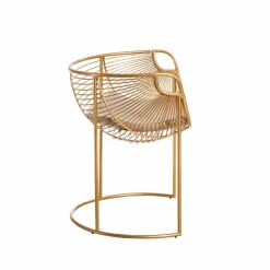 Fauteuil<Made in Meubles Fauteuil design en métal doré Augustus