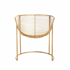 Fauteuil<Made in Meubles Fauteuil design en métal doré Augustus