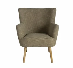 Fauteuil<Made in Meubles Fauteuil en coton kaki Castille