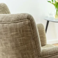 Fauteuil<Made in Meubles Fauteuil en coton kaki Castille