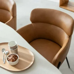 Chaise<Made in Meubles Fauteuil en simili-cuir Valentin (lot de 2)