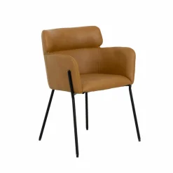 Chaise<Made in Meubles Fauteuil en simili-cuir Valentin (lot de 2)