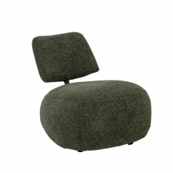 Fauteuil<Made in Meubles Fauteuil en tissu bouclette avec dossier vert Teresia