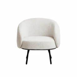 Fauteuil<Made in Meubles Fauteuil en tissu bouclette confort Orenzo