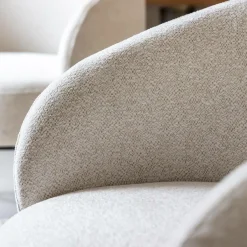 Fauteuil<Made in Meubles Fauteuil en tissu bouclette confort Orenzo