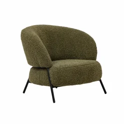 Fauteuil<Made in Meubles Fauteuil en tissu bouclette Aaron