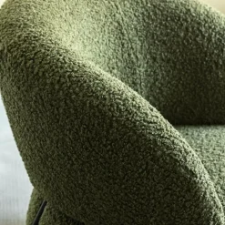 Fauteuil<Made in Meubles Fauteuil en tissu bouclette Aaron