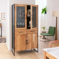 Fauteuil<Made in Meubles Fauteuil en tissu et métal Isaure