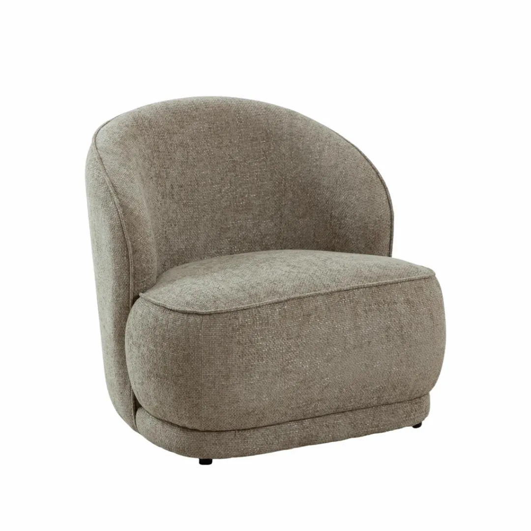 Fauteuil<Made in Meubles Fauteuil en tissu taupe Travis
