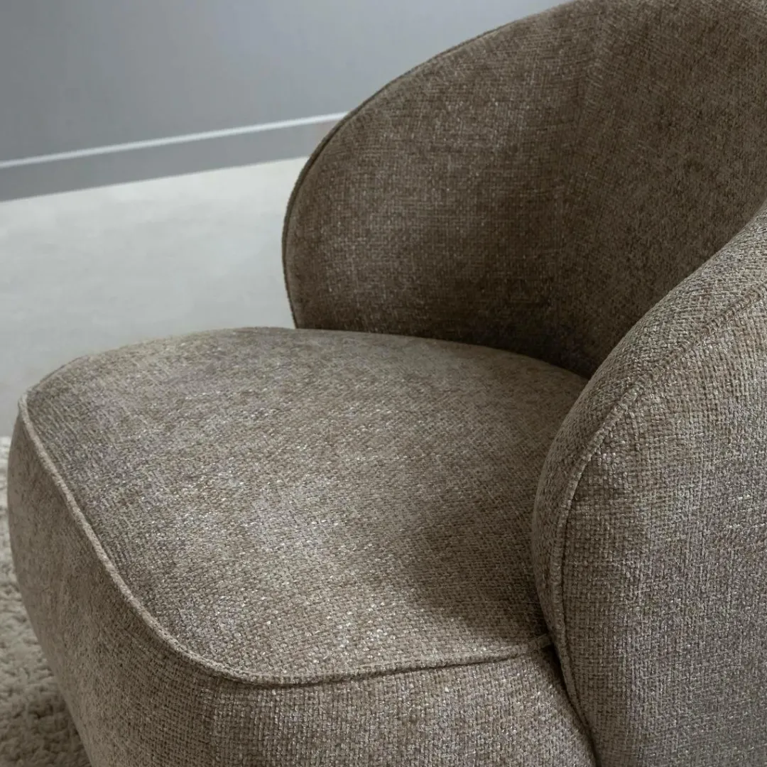 Fauteuil<Made in Meubles Fauteuil en tissu taupe Travis