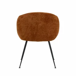 Fauteuil<Made in Meubles Fauteuil en tissu terracotta et pieds en métal Sandy