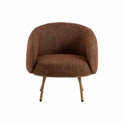 Fauteuil<Made in Meubles Fauteuil en tissu terracotta confort Orenzo