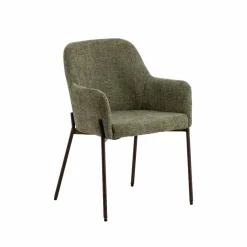 Chaise<Made in Meubles Fauteuil en tissu vert Aëlys (lot de 2)