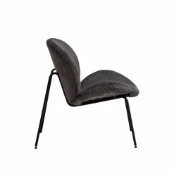 Fauteuil<Made in Meubles Fauteuil en velours gris Dorian