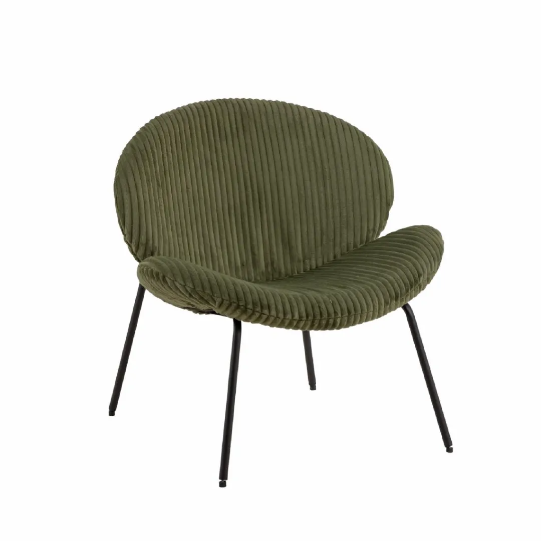 Fauteuil<Made in Meubles Fauteuil en velours vert Dorian