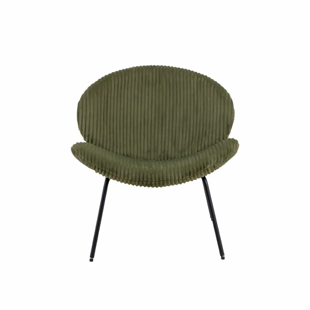 Fauteuil<Made in Meubles Fauteuil en velours vert Dorian