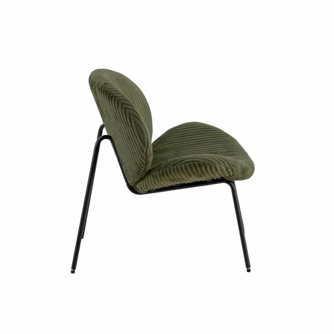Fauteuil<Made in Meubles Fauteuil en velours vert Dorian
