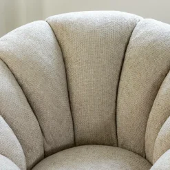 Fauteuil<Made in Meubles Fauteuil nuage en tissu écru Héléna