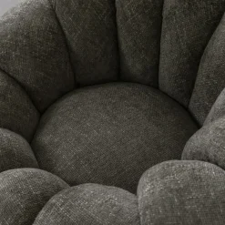 Fauteuil<Made in Meubles Fauteuil nuage en tissu vert gris Héléna