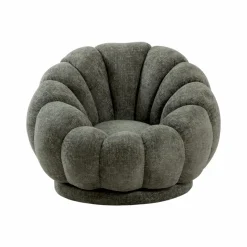 Fauteuil<Made in Meubles Fauteuil nuage en tissu vert gris Héléna