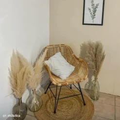 Fauteuil<Made in Meubles Fauteuil rotin pieds compas Rattan