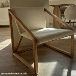 Fauteuil<Made in Meubles Fauteuil symétrique en bois de mindy Suzie