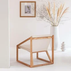 Fauteuil<Made in Meubles Fauteuil symétrique en bois de mindy Suzie