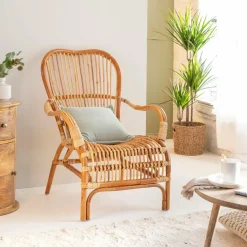 Fauteuil<Made in Meubles Fauteuil vintage en rotin Rattan