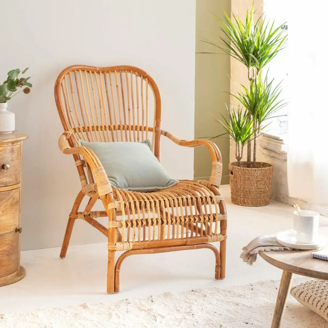 Fauteuil<Made in Meubles Fauteuil vintage en rotin Rattan
