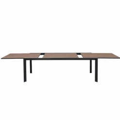Table De Jardin<Made in Meubles Grande table de jardin en aluminium gris et effet bois Ayden