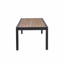 Table De Jardin<Made in Meubles Grande table de jardin en aluminium gris et effet bois Ayden