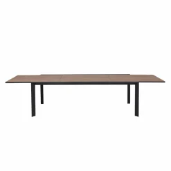 Table De Jardin<Made in Meubles Grande table de jardin en aluminium gris et effet bois Ayden