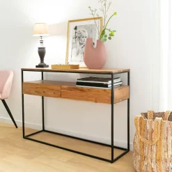 Lampe À Poser<Made in Meubles Lampe à  poser en bois de manguier Will