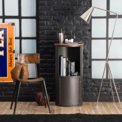 Lampe Sur Pied<Made in Meubles Lampe sur pied design métal gris Aude